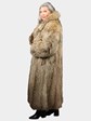 Woman's Natural Finn Racoon Fur Coat