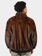 Man's Natural Demi Buff Mink Fur Jacket Reversing to Leather