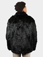 Man's Dyed Black Rex Rabbit Fur Jacket