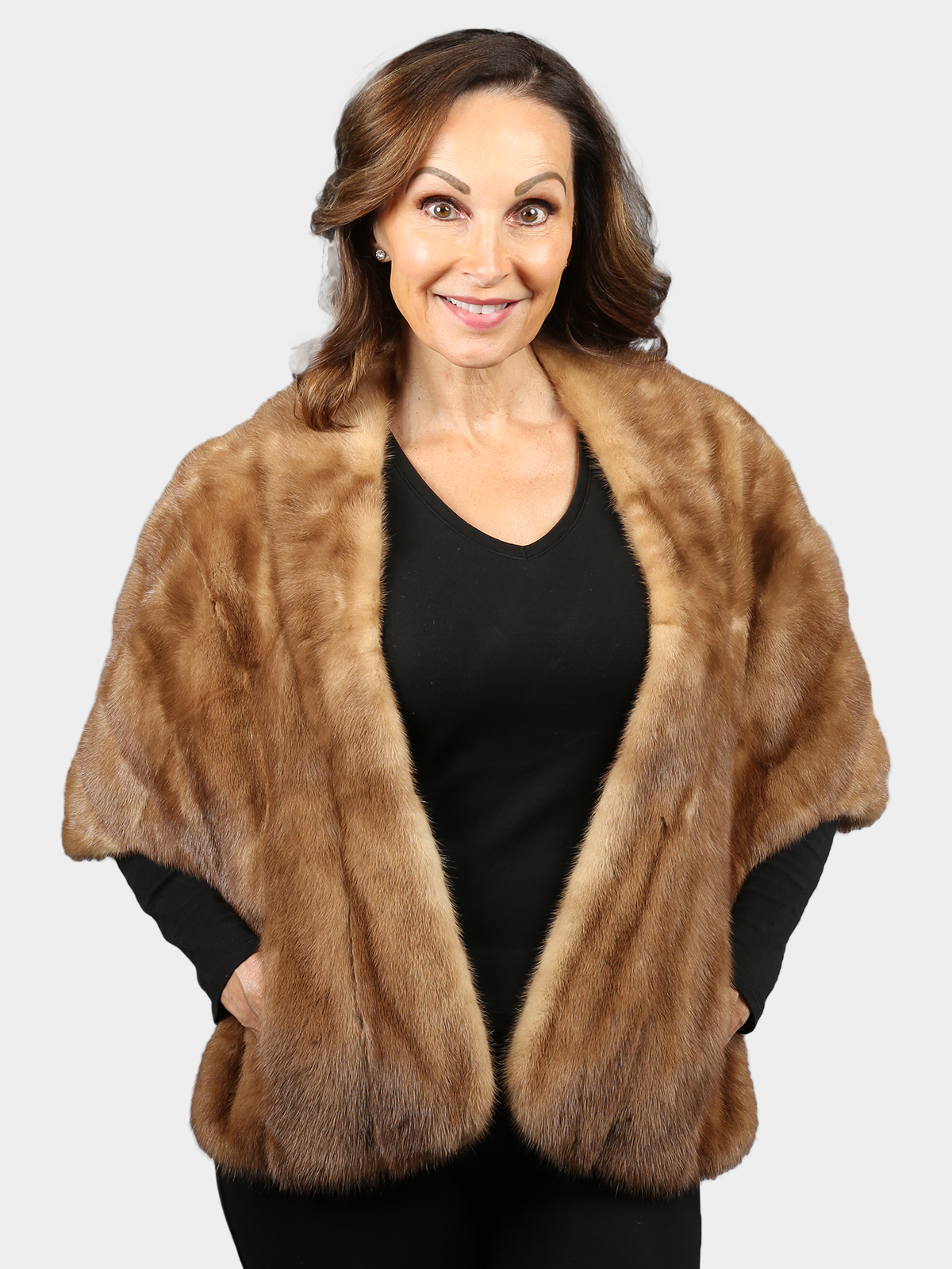 Woman's Natural Vintage Autumn Haze Female Mink Stole