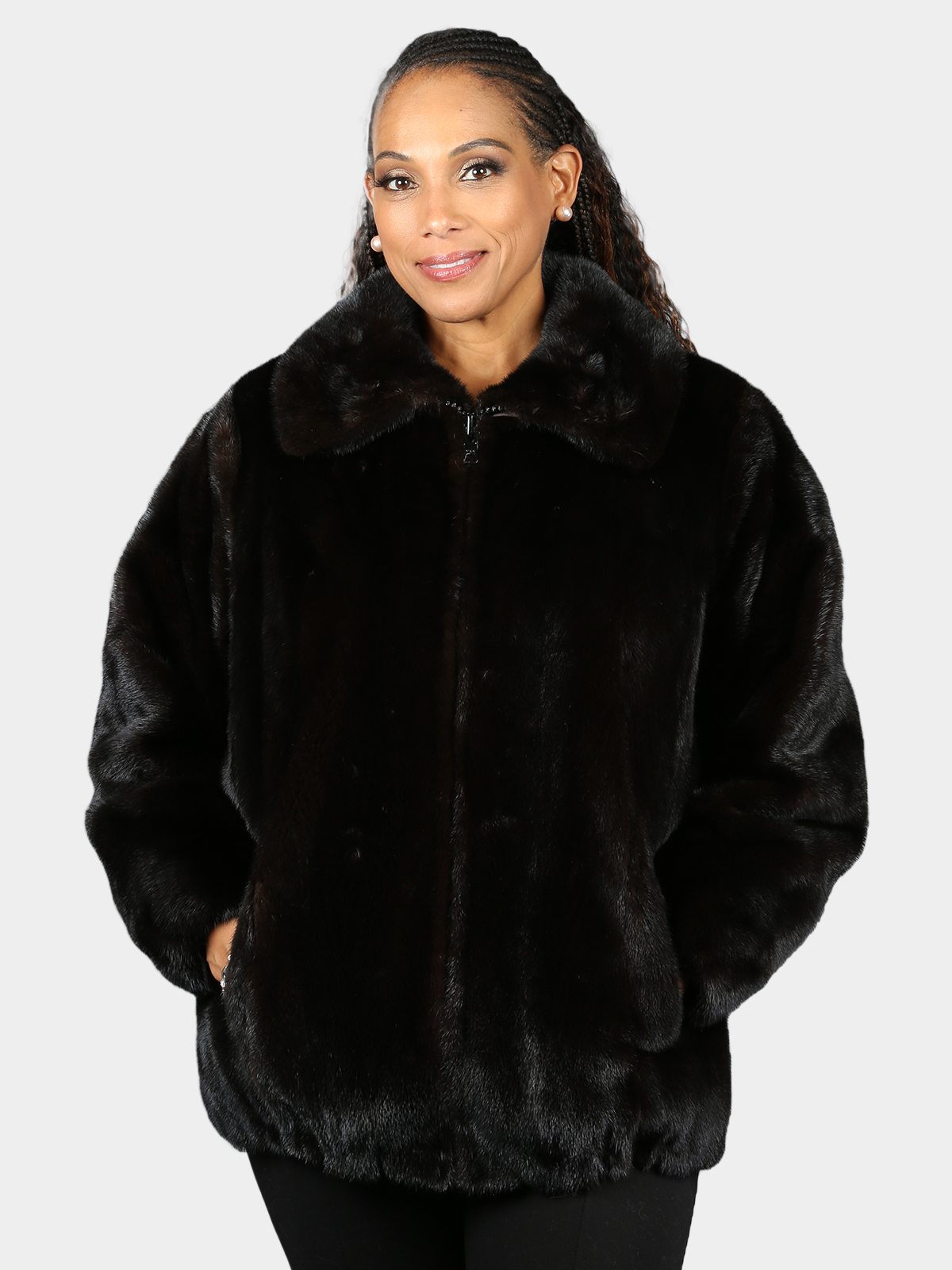 Woman's Natural Ranch Mink Fur Jacket