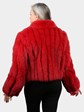 Woman's Dyed Red Fox Fur Fox Jacket