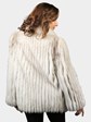 Woman's Natural Blue Fox Fur Cord Cut Jacket