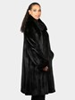 Woman's Natural Ranch Mink Fur 7/8 Coat