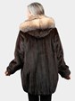 Woman's Natural Mahogany Female Mink Fur Parka