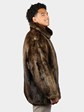 Man's Natural Medium Tone Long Hair Beaver Fur Stroller