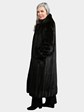 Woman's Natural Deepest  Mahogany Female Mink Fur Coat