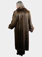 Woman's Natural Medium Tone Long Hair Beaver Coat