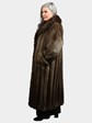 Woman's Natural Medium Tone Long Hair Beaver Coat