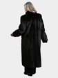 Woman's Natural Ranch Mink Fur Coat with 'Fur Up' Front