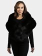 Woman's Dyed Black Fox Fur Wrap