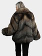 Woman's Natural Cross Fox Fur Jacket