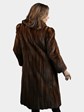 Woman's Petite Natural Mahogany Female Mink Fur Coat