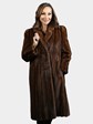 Woman's Petite Natural Mahogany Female Mink Fur Coat