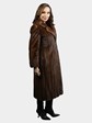 Woman's Petite Natural Mahogany Female Mink Fur Coat