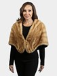 Woman's Golden Pastel Mink Fur Stole