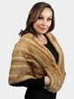 Woman's Golden Pastel Mink Fur Stole