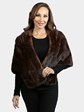 Woman's Vintage Natural Mahogany Female Mink Fur Stole