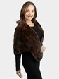 Woman's Vintage Natural Mahogany Female Mink Fur Stole