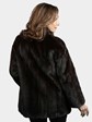 Woman's Petite Deep Natural Mahogany Female Mink Fur Jacket