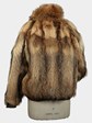 Man's Natural Tanuki Fur Jacket Reversing to Brown Leather