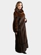 Woman's Natural Whiskey Female Mink Fur Coat with Directional Design