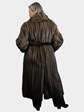 Woman's Natural Fisher Fur Coat with Belt