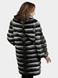 Woman's Fabio Gavazzi Petite Natural Chinchilla Fur 3/4 Coat