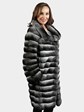 Woman's Fabio Gavazzi Petite Natural Chinchilla Fur 3/4 Coat