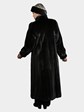 Woman's Natural Ranch Female Mink Fur Coat with Mink Headband