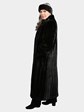 Woman's Natural Ranch Female Mink Fur Coat with Mink Headband