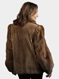 Woman's Natural Pastel Mink Fur Cord Cut Jacket