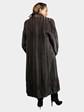 Woman's Natural Blue Iris Female Mink Fur Coat