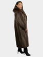 Woman's Natural Medium Tone Long Hair Beaver Fur Coat