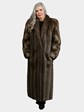 Woman's Natural Chestnut Long Hair Beaver Fur Coat