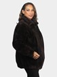 Woman's Dyed Matara Sheared Beaver Fur Jacket