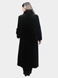 Woman's Dyed Black Sheared Mink Fur Coat