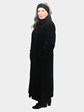 Woman's Dyed Black Sheared Mink Fur Coat