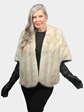 Woman's Natural Azurene Female Mink Fur Stole