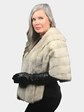 Woman's Natural Azurene Female Mink Fur Stole