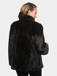 Woman's Natural Dark Mahogany Female Mink Fur Jacket