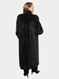 Woman's Natural Ranch Mink Fur Coat Reversible to Microfiber Fabric