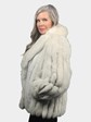 Woman's Natural Blue Fox Fur Jacket