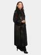 Woman's Deep Mahogany Female Mink Fur Coat