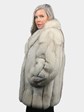 Woman's Natural Blue Fox Fur Jacket