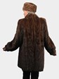 Woman's Natural Light Mahogany Sculptured Mink Fur Stroller