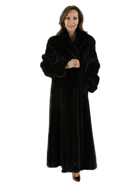 Ranch Female Glama Mink Fur Coat - Women's Large | Estate Furs