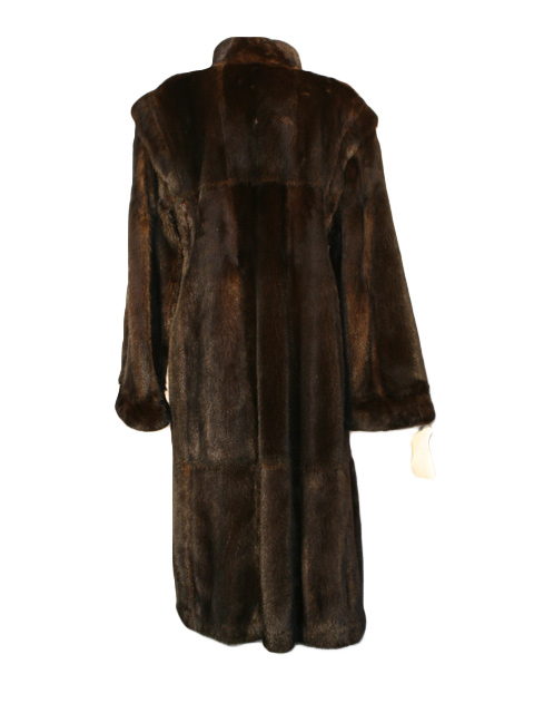 Mink Fur Reversible Coat - Women's Large - Mahogany | Estate Furs