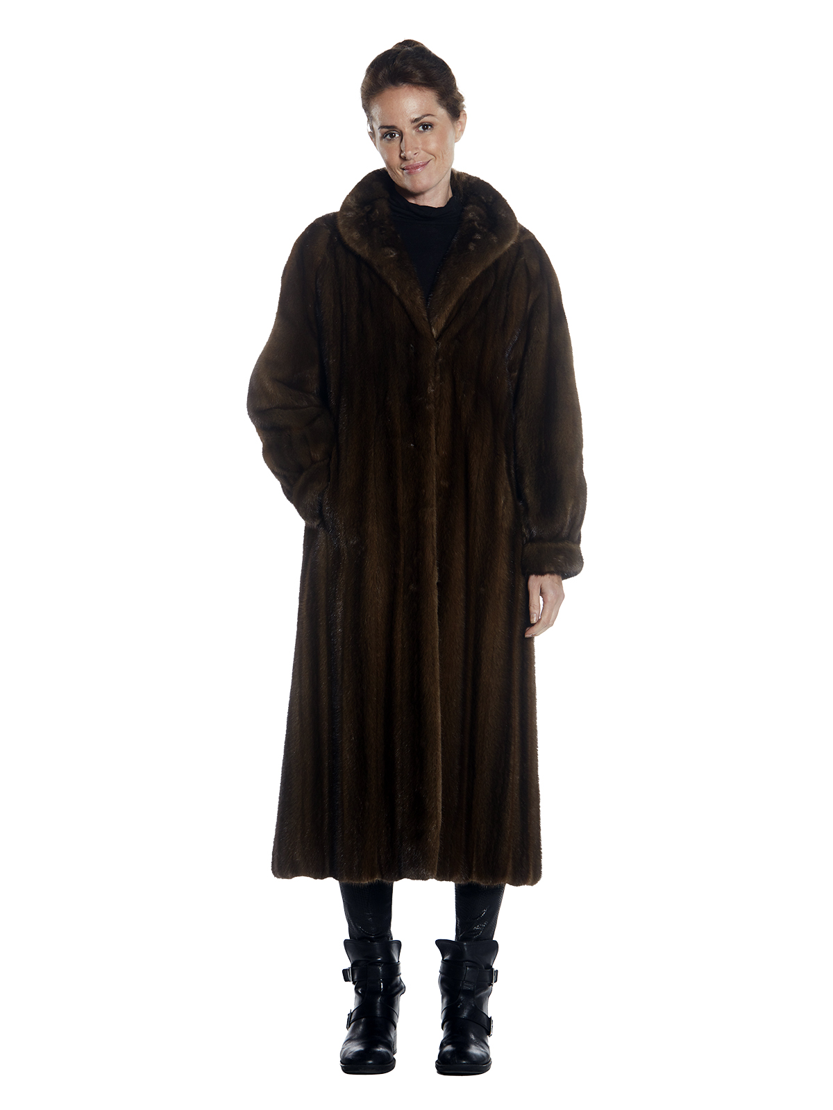 Womens Mink Fur Full Length Coat - Large| Estate Furs