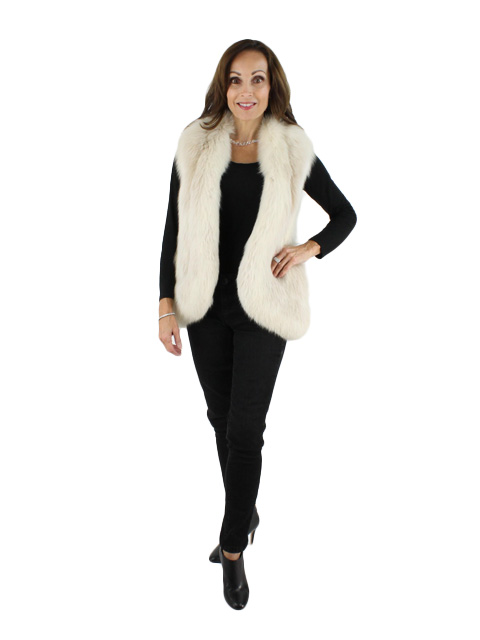 Feathered Fox Fur Bolero Jacket - Women's Small - Lilac | Estate Furs